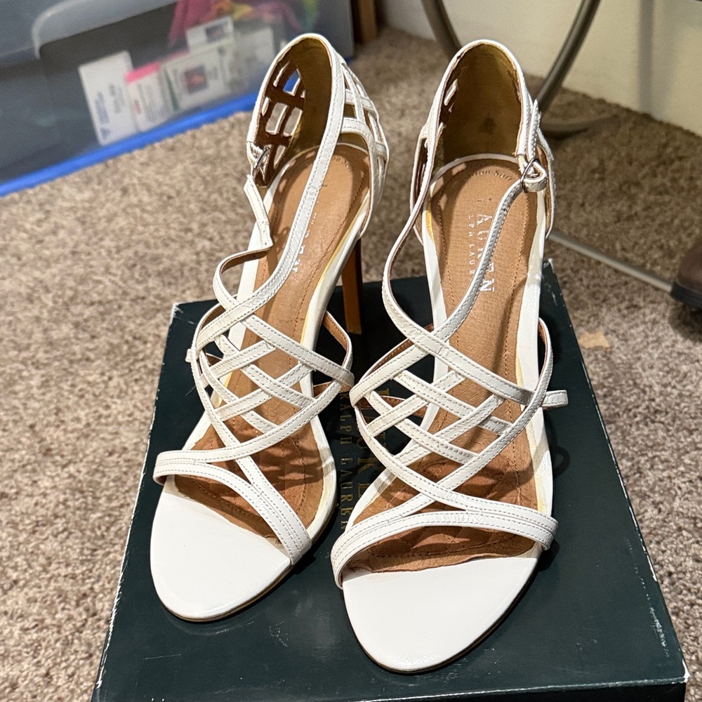 Ralph Lauren Women's White Heels
